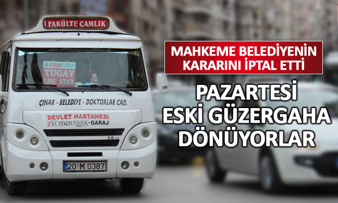 Davayı minibüsçüler kazandı Davayı minibüsçüler kazandı
