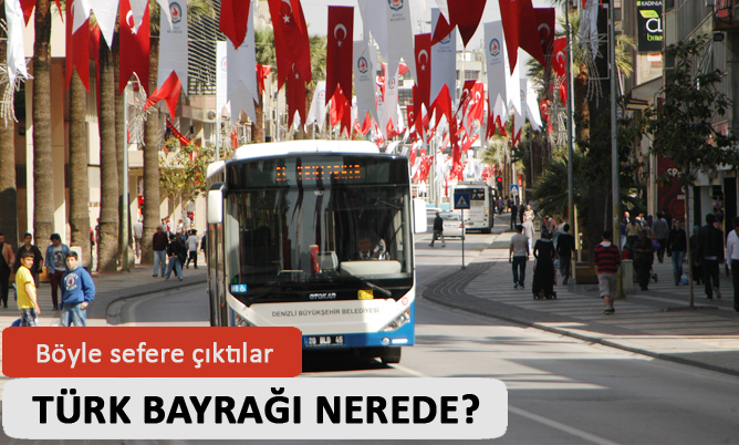 Otobüsler 23 Nisan’da bayraksız seferde