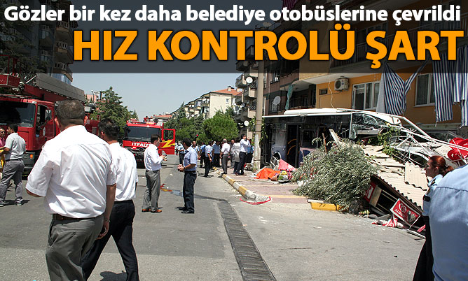 Belediye otobüslerine hız kontrolü şart