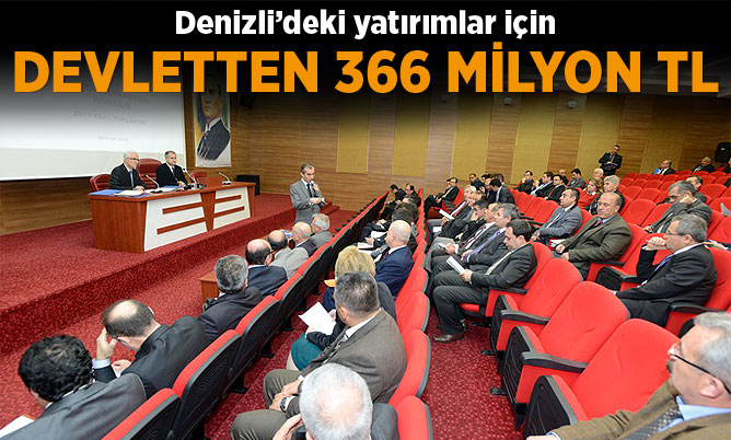 Denizli’ye 366 milyon lira yatırım ödeneği