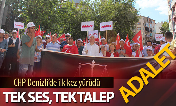 CHP Denizli Örgütü, ilk kez ‘Adalet Yürüyüşü’ düzenledi