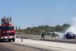 Seyir halindeki otomobil alev topuna döndü