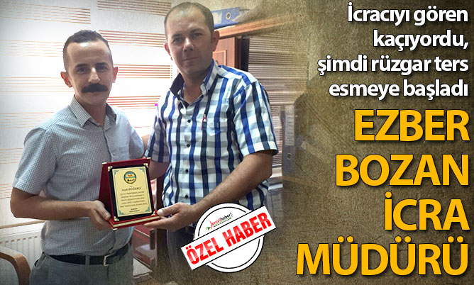 İcralardan bunalan Bekilli, sorunları çözen icra müdürüne plaketle teşekkür etti