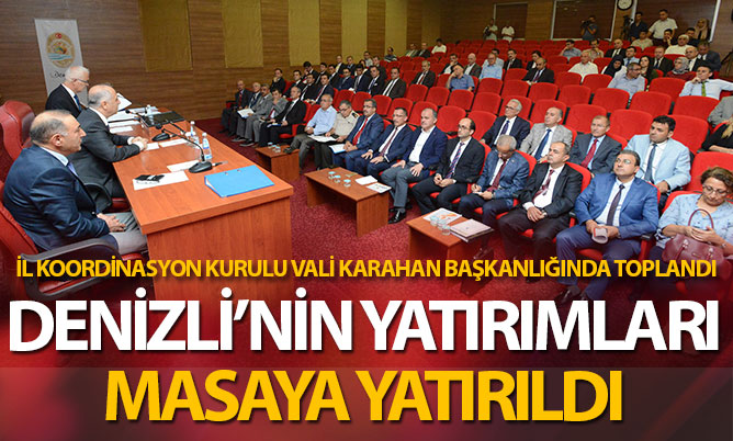 İl Koordinasyon Kurul yatırımları ele aldı