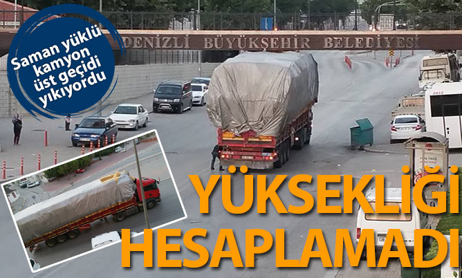 Yüksekliği hesaplamadı, üst geçide takıldı