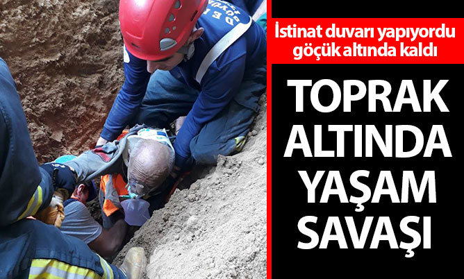 İstinat duvarı yapan işçi toprak altında kaldı