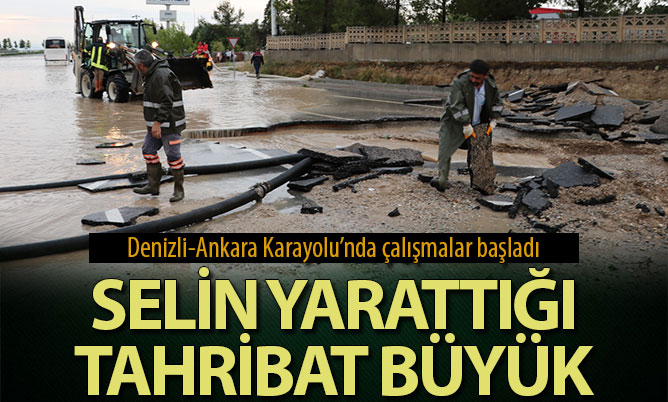 Denizli-Ankara Karayolu’nda çalışmalar başladı