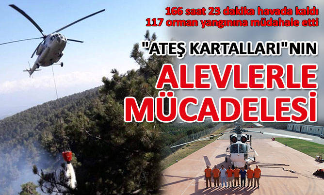 “Ateş Kartalları”nın alevler ile mücadelesi