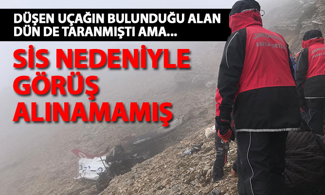 Uçak enkazı dün taranan bölgede bulundu
