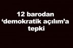 12 barodan ‘demokratik açılım’a tepki