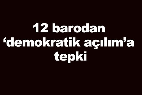 12 barodan ‘demokratik açılım’a tepki