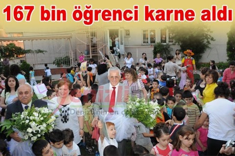 167 bin öğrenci karne aldı