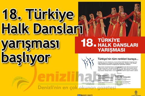 18. Türkiye Halk Dansları yarışması başlıyor