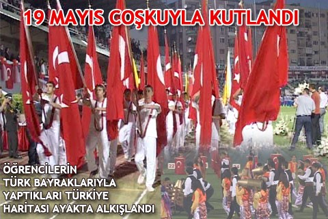 19 MAYIS COŞKUYLA KUTLANDI
