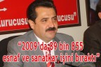 “2009’da 89 bin 855 esnaf ve sanatkar işini bıraktı”