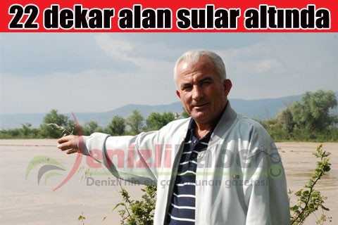 22 dekar alan sular altında