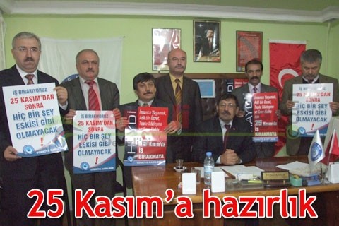 25 Kasım’a hazırlık