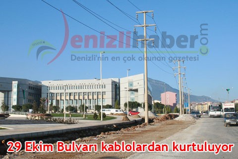29 EKİM BULVARI KABLOLARDAN KURTULUYOR