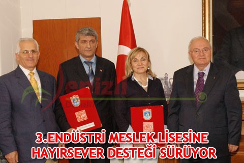 3. ENDÜSTRİ MESLEK LİSESİNE HAYIRSEVER DESTEĞİ SÜRÜYOR