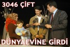 3046 ÇİFT DÜNYAEVİNE GİRDİ
