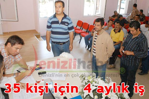 35 kişi için 4 aylık iş