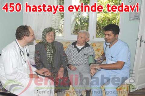 450 hastaya evinde tedavi