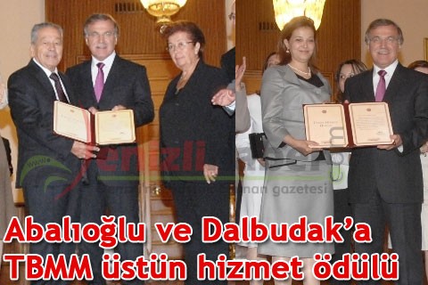 Abalıoğlu ve Dalbudak’a TBMM üstün hizmet ödülü