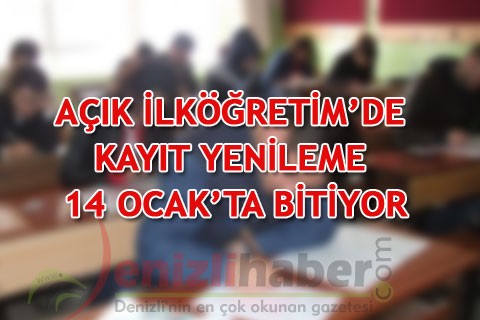 AÇIK İLKÖĞRETİM’DE KAYIT YENİLEME 14 OCAK’TA BİTİYOR