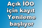 Açık İÖO için kayıt Yenileme başlıyor