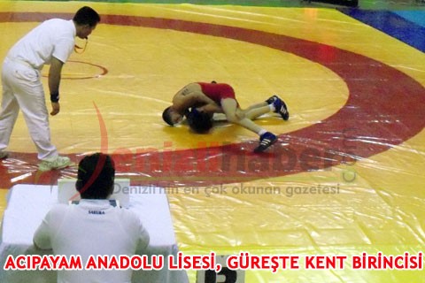 ACIPAYAM ANADOLU LİSESİ, GÜREŞTE KENT BİRİNCİSİ