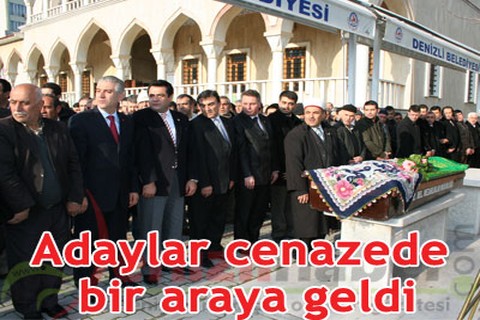 Adaylar cenazede bir araya geldi