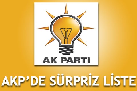AKP’DEN SÜRPRİZ LİSTE