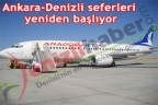 Ankara-Denizli seferleri yeniden başlıyor