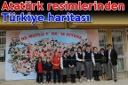 Atatürk resimlerinden Türkiye haritası