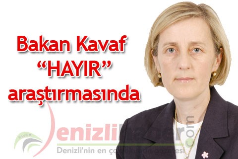 Bakan Kavaf “HAYIR” araştırmasında