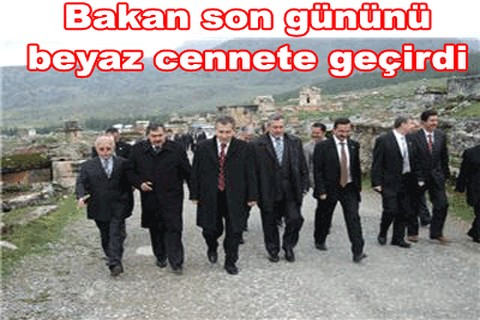 Bakan son gününü beyaz cennete geçirdi