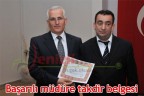 Başarılı müdüre takdir belgesi