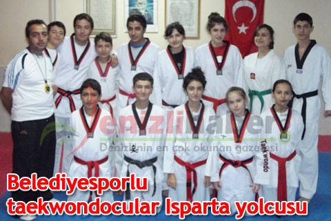 Belediyesporlu taekwondocular Isparta yolcusu