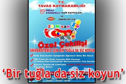 Bir tuğla da siz koyun