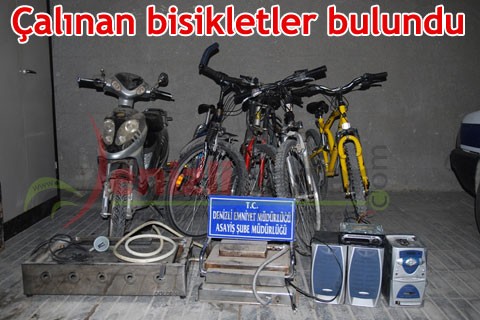 Çalınan bisikletler bulundu