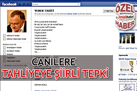 CANİLERE TAHLİYEYE ŞİİRLİ TEPKİ