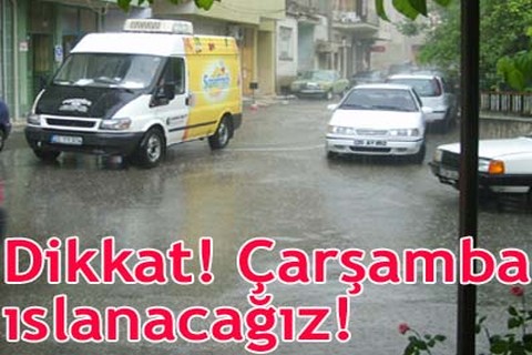 Çarşamba yağmur var