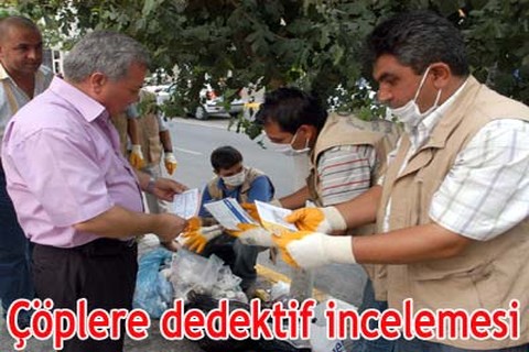 Çöplere dedektif incelemesi