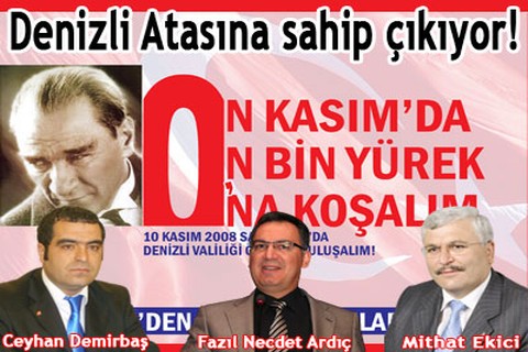 Denizli Atasına sahip çıkıyor!