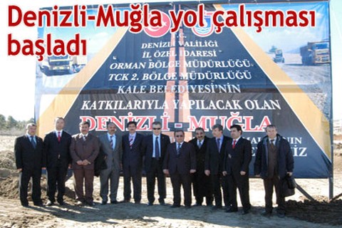 Denizli-Muğla yol çalışması başladı