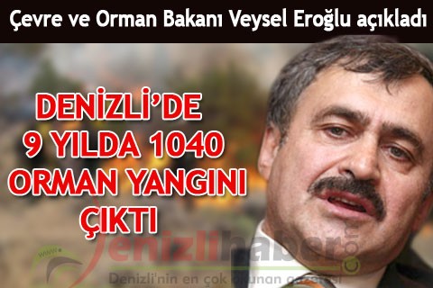 DENİZLİ’DE 9 YILDA 1040 ORMAN YANGINI ÇIKTI
