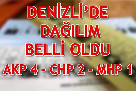 DENİZLİ’DE DAĞILIM BELLİ