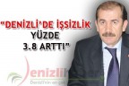 “DENİZLİ’DE İŞSİZLİK YÜZDE 3.8 ARTTI”