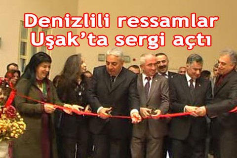 Denizlili ressamlar Uşak’ta sergi açtı