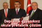 Depreme dayanıksız okula prefabrik çözüm